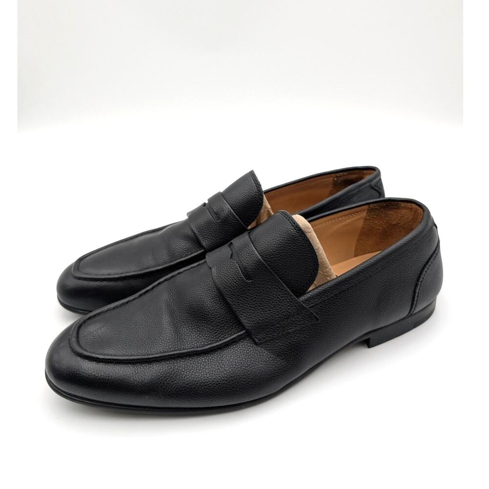 Vittorio Russo Millar Penny Loafer Shoes Men's Black Size US11.5M EU44.5